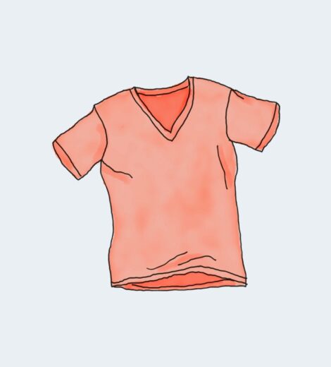 Camiseta de cuello en V